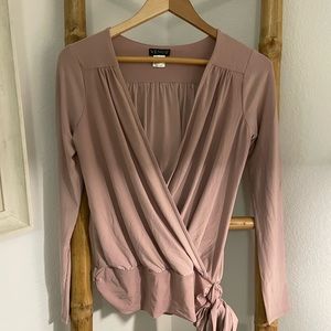 Venus dusty rose wrap top